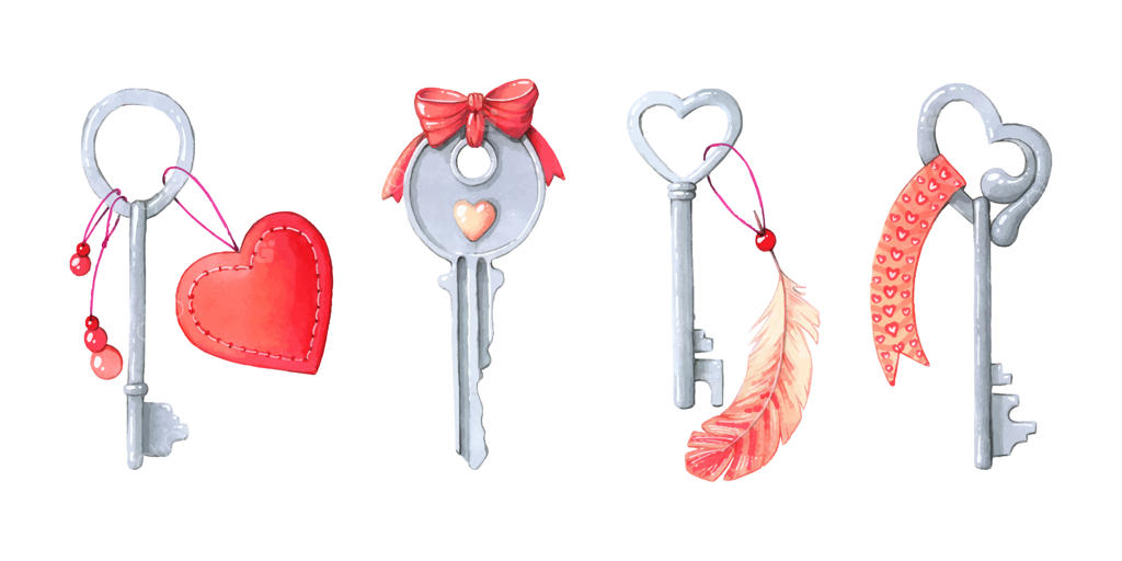 ست کلیدهای روز ولنتاین.