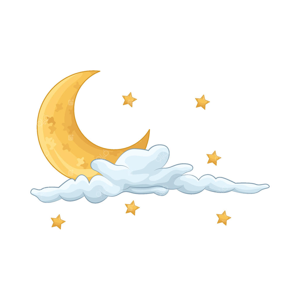 تصویرسازی ماه و ابر