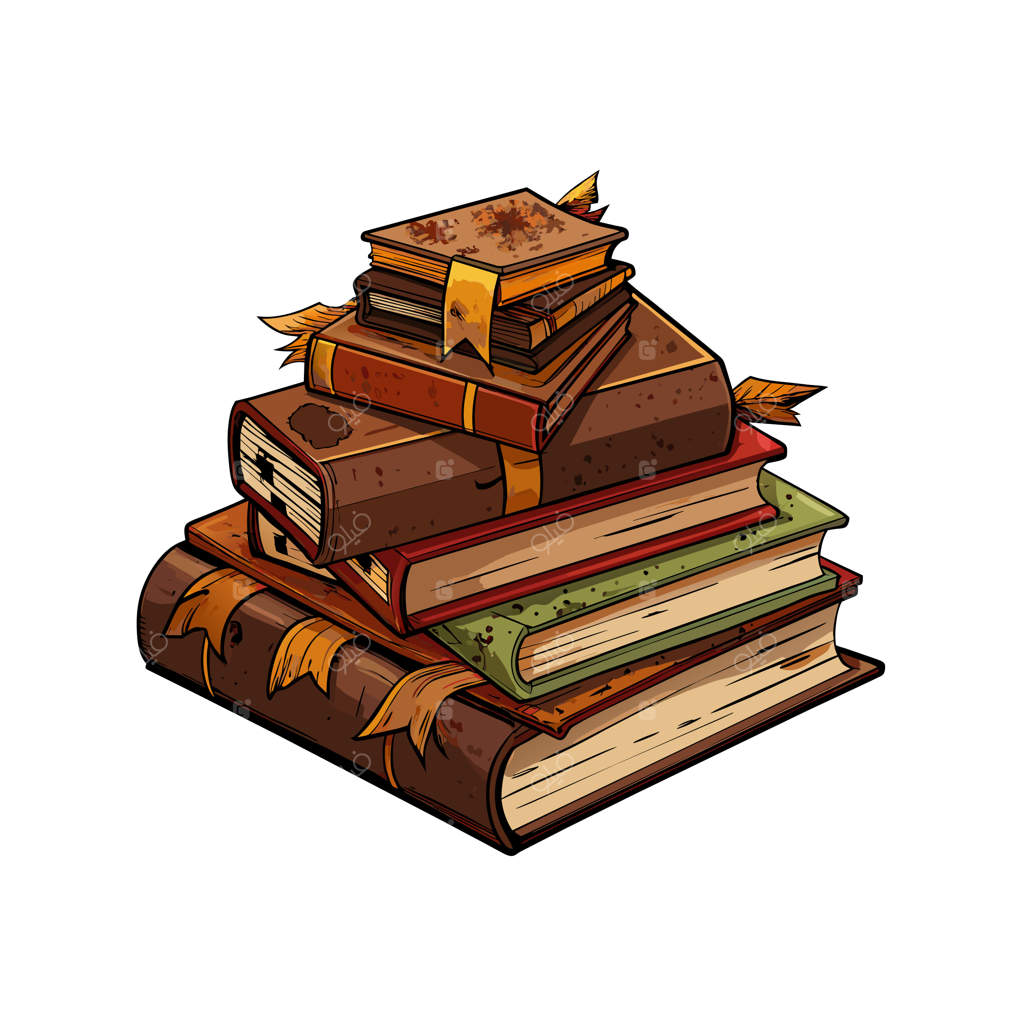 مفهوم تصویرسازی وکتور کتاب‌های انباشته‌شده