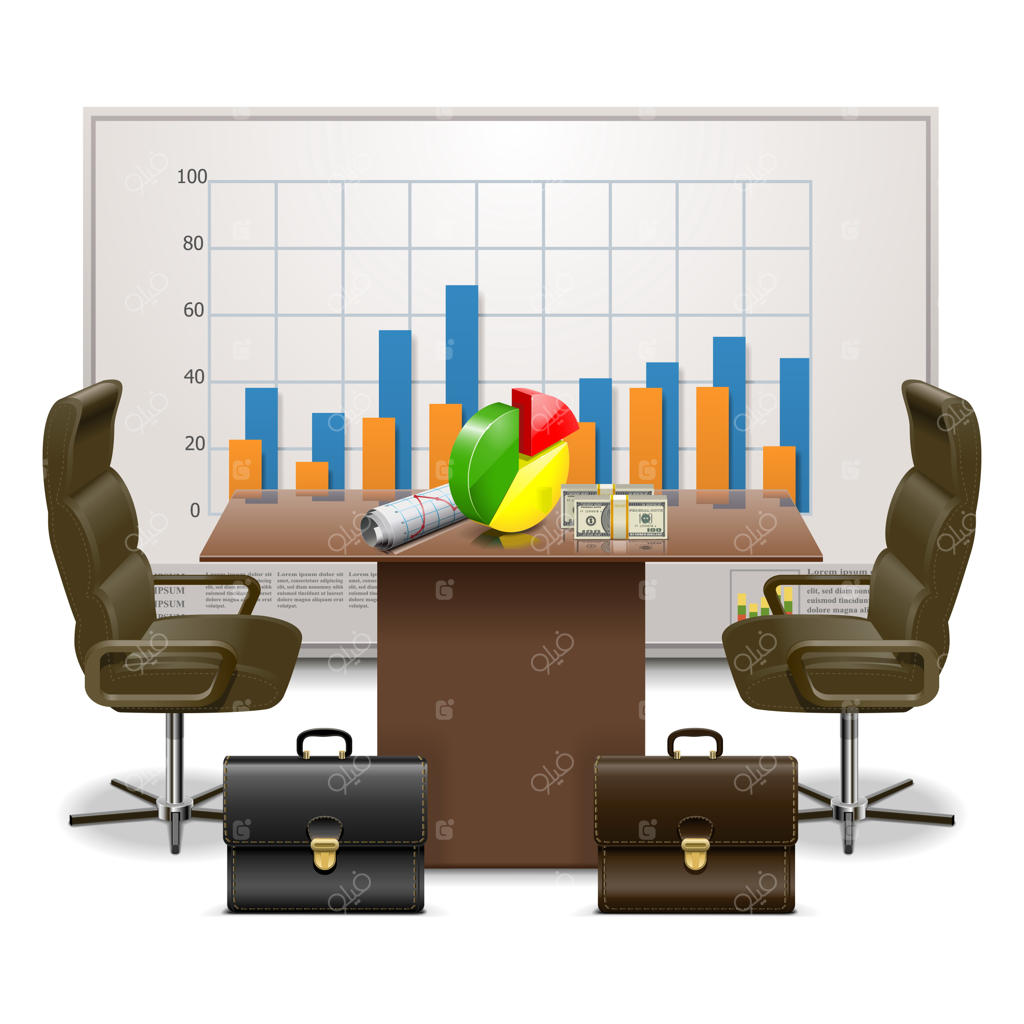 مفهوم طرح کسب و کار با زمینه سفید