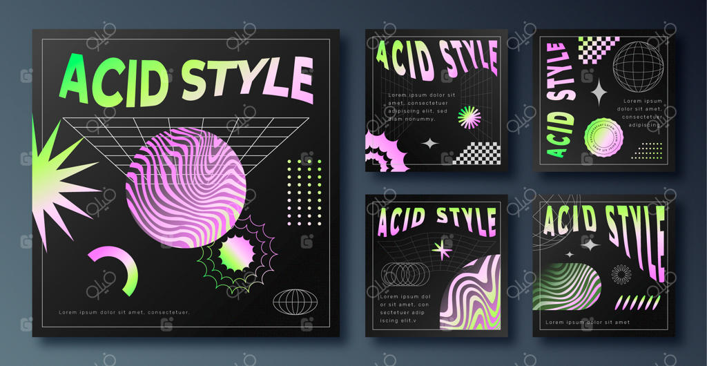 پست اینستاگرامی با سبک اسید گرادینت