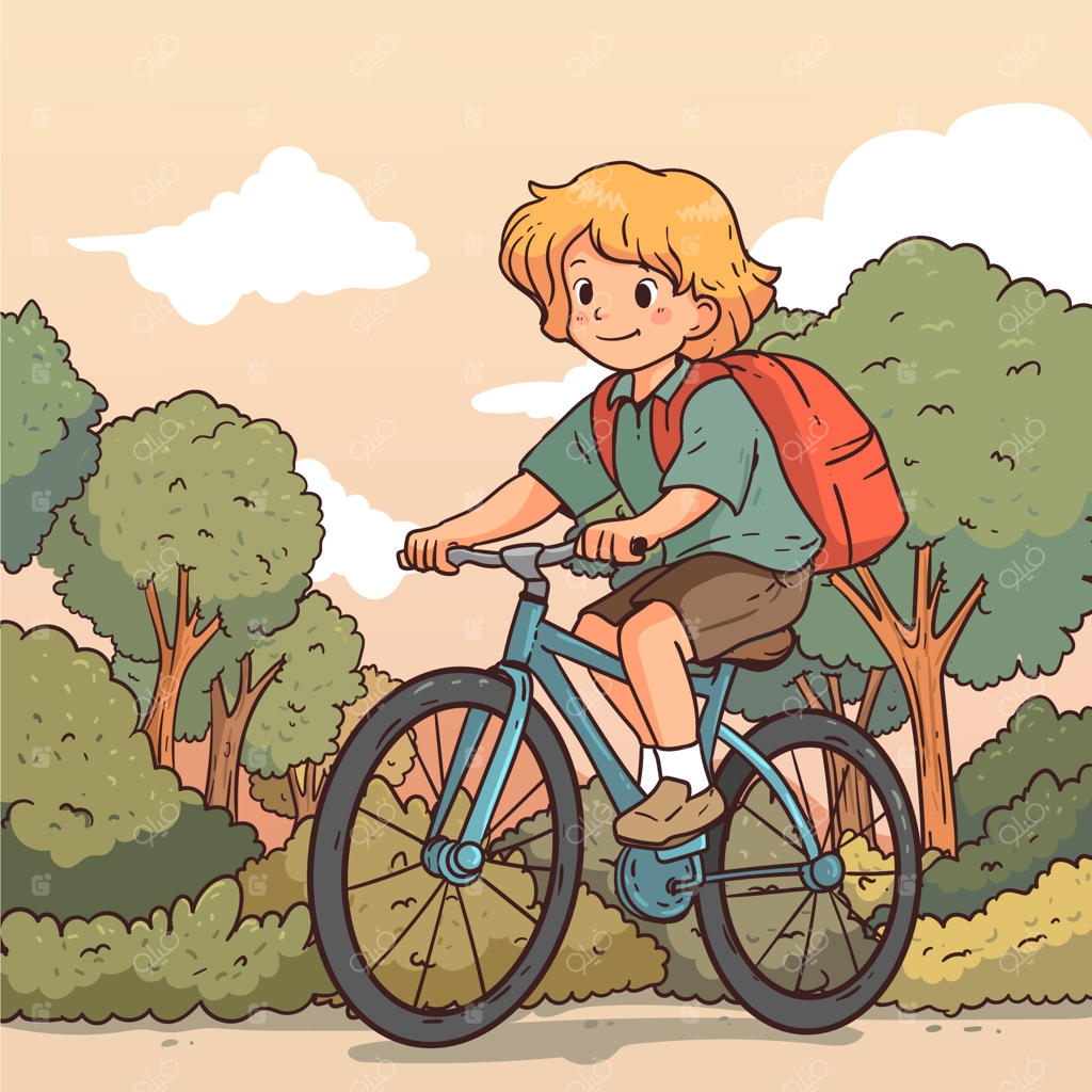 تصویرسازی روز جهانی دوچرخه‌سواری دست‌ساز