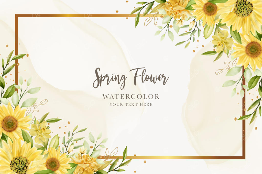 طراحی دست‌کشیده حلقه گل تابستانی و پس‌زمینه