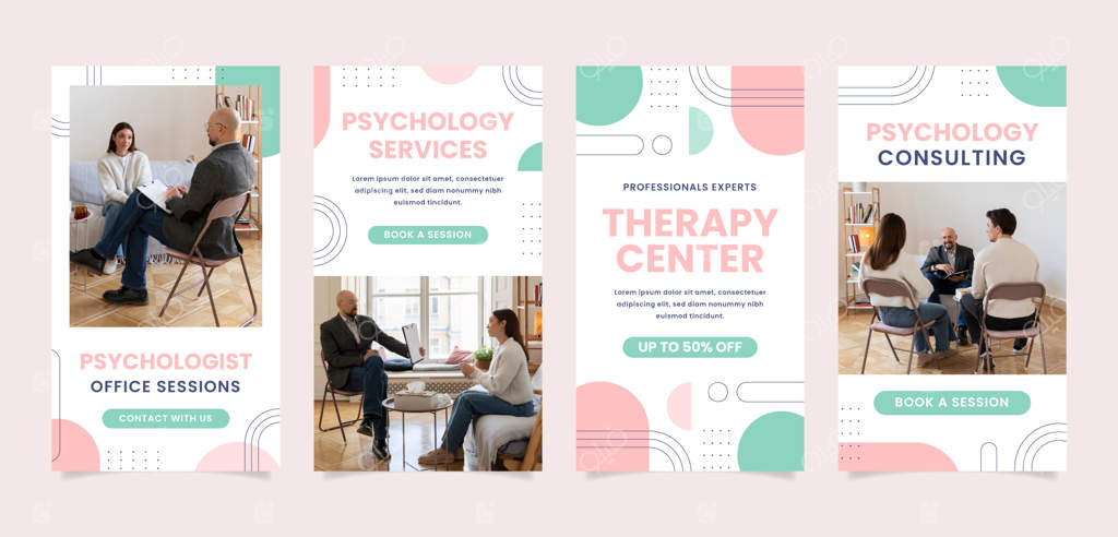 داستان‌های اینستاگرامی مشاوره روان‌شناسی مینیمالیستی