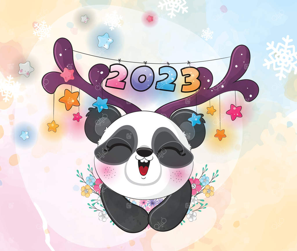 پاندای بامزه و خوشحال در برف - ۲۰۲۳، شخصیت پاندای آبرنگی