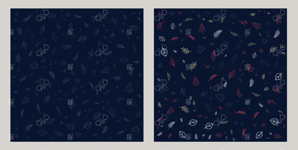 پس‌زمینه انتزاعی آبی تیره با ذرات درخشان پراکنده و رگه‌های قرمز ظریف با جلوه‌ای کیهانی و پرستاره