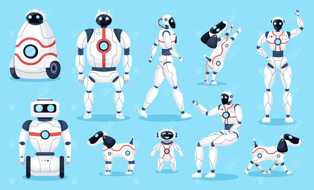مجموعه‌ای از ربات‌های مدرن مختلف
