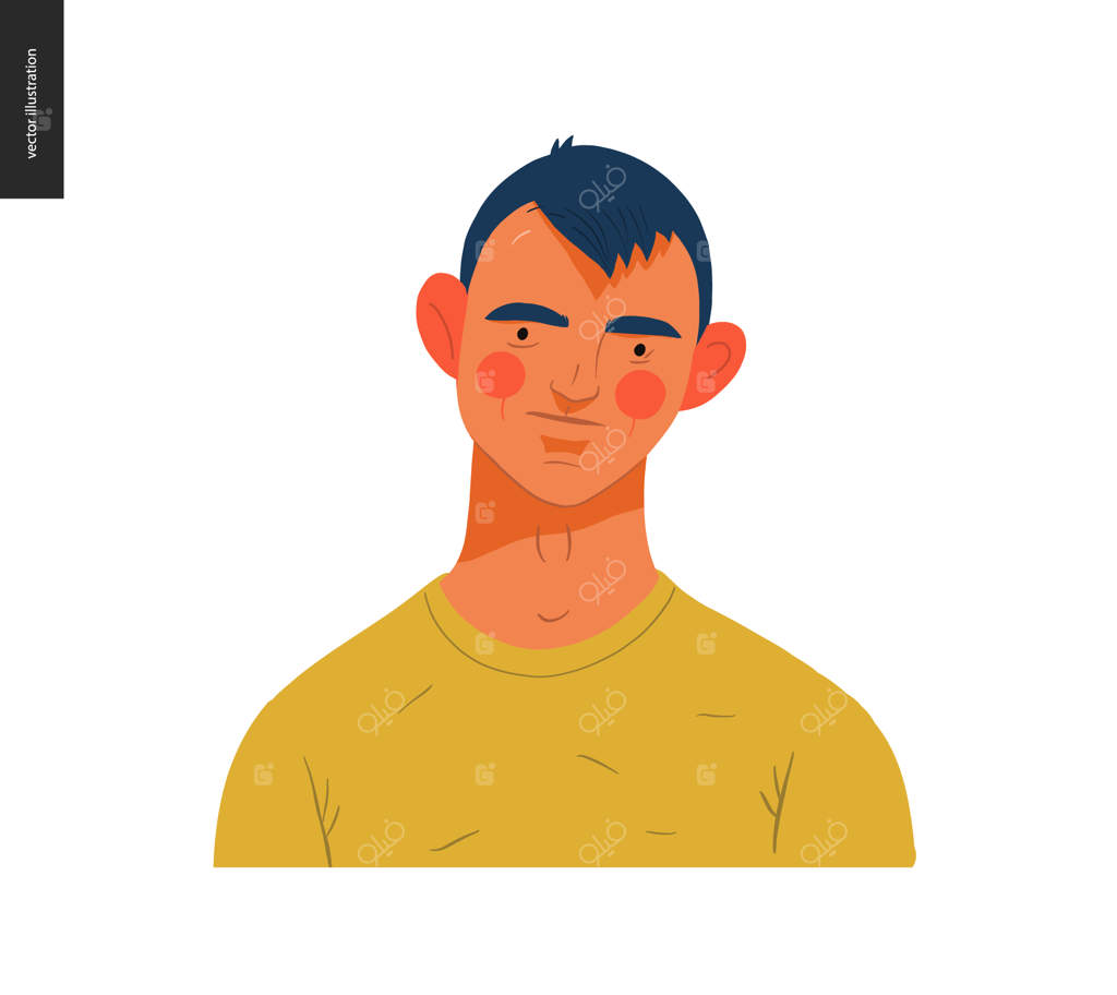 پرتره‌های افراد واقعی - مرد با موهای قهوه‌ای تیره