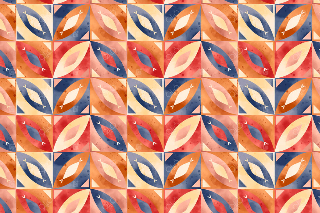 پس‌زمینه هندسی آبرنگی