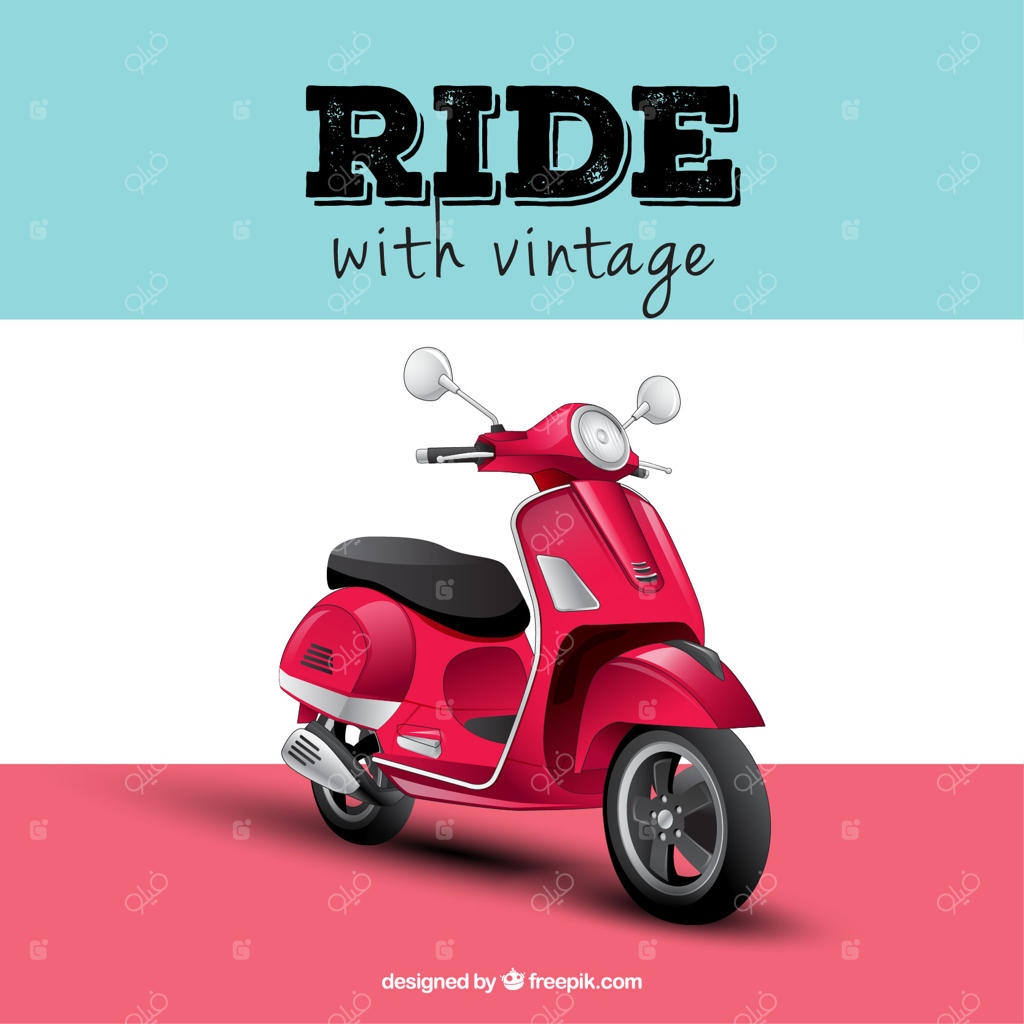 پس‌زمینه واقع‌گرایانه موتور اسکوتر