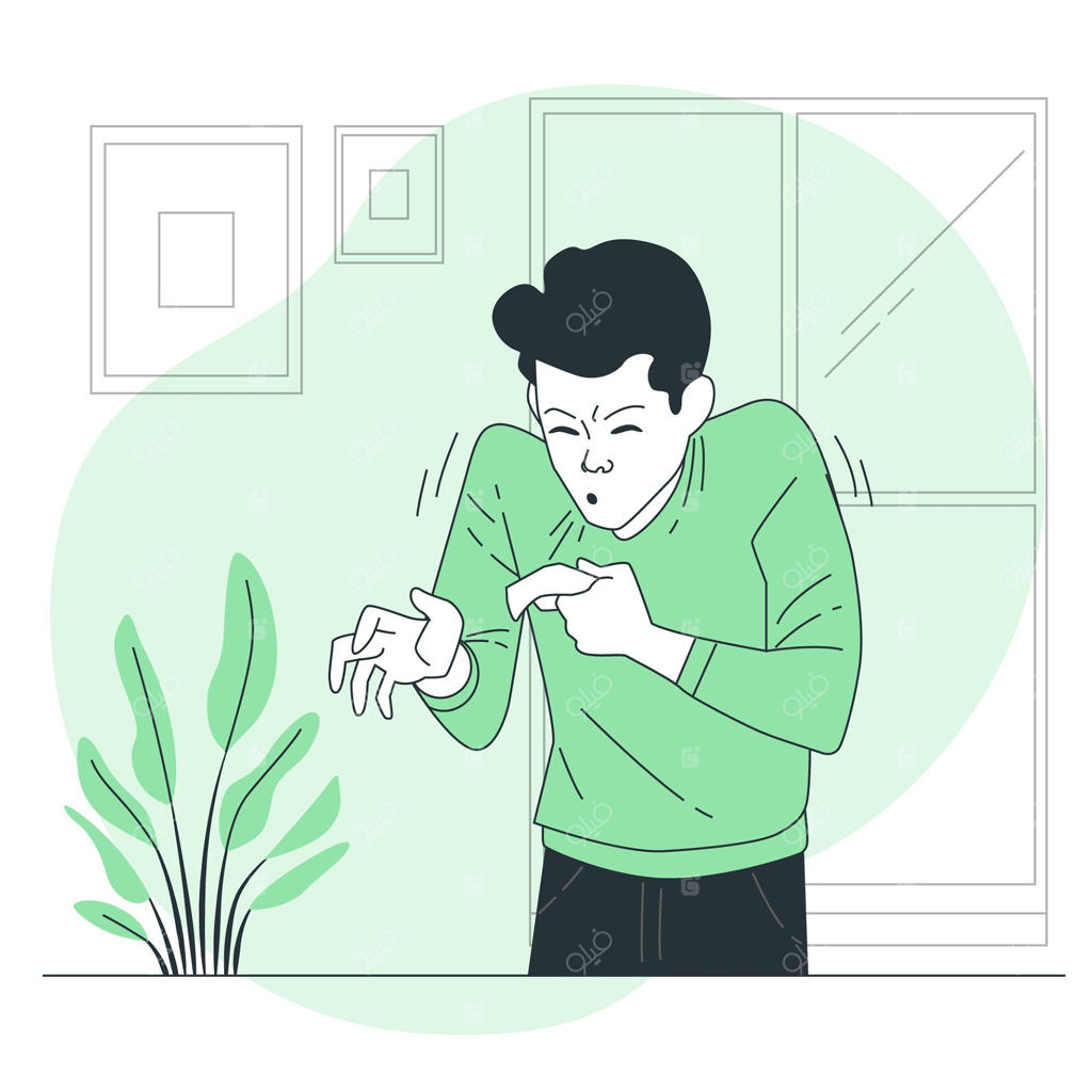 تصویرسازی از مفهوم عطسه کردن