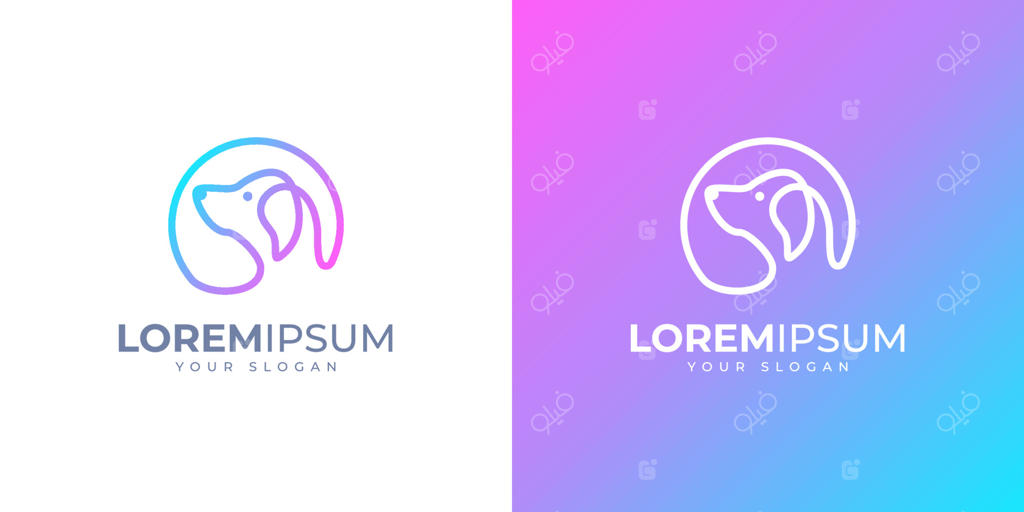 طراحی وکتور لوگوی سگ