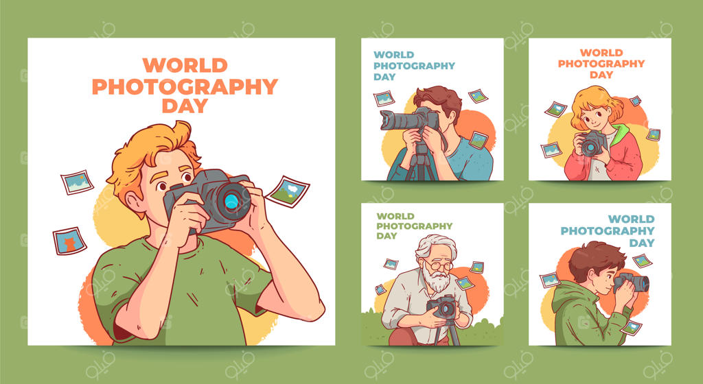 طراحی پست‌های اینستاگرام برای روز جهانی عکاسی