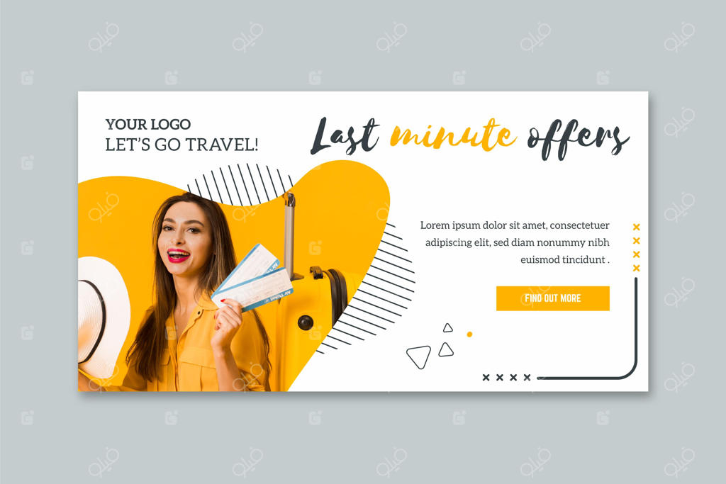 قالب بنر برای سفرهای دقیقه نودی