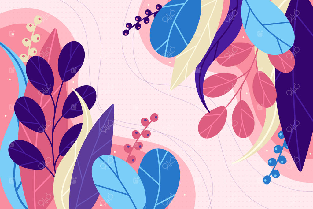 پس‌زمینه گل‌دار انتزاعی ساده