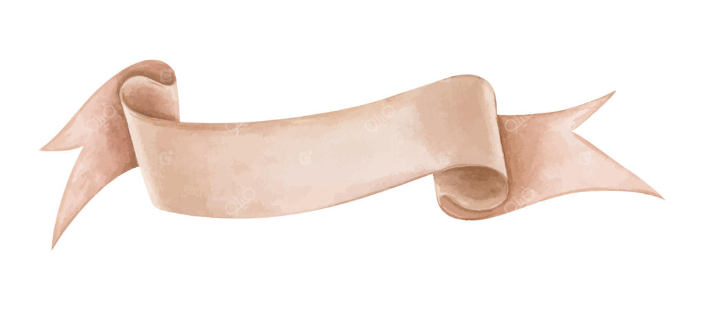 بنر روبانی دست‌نقاشی شده آبرنگی با فضای خالی برای متن. نوار پرچم در رنگ‌های صورتی غروب. پترن تزئینی مناسب برای دعوت‌نامه‌های عروسی، برچسب‌ها، نشان‌ها و طراحی‌های رمانتیک.