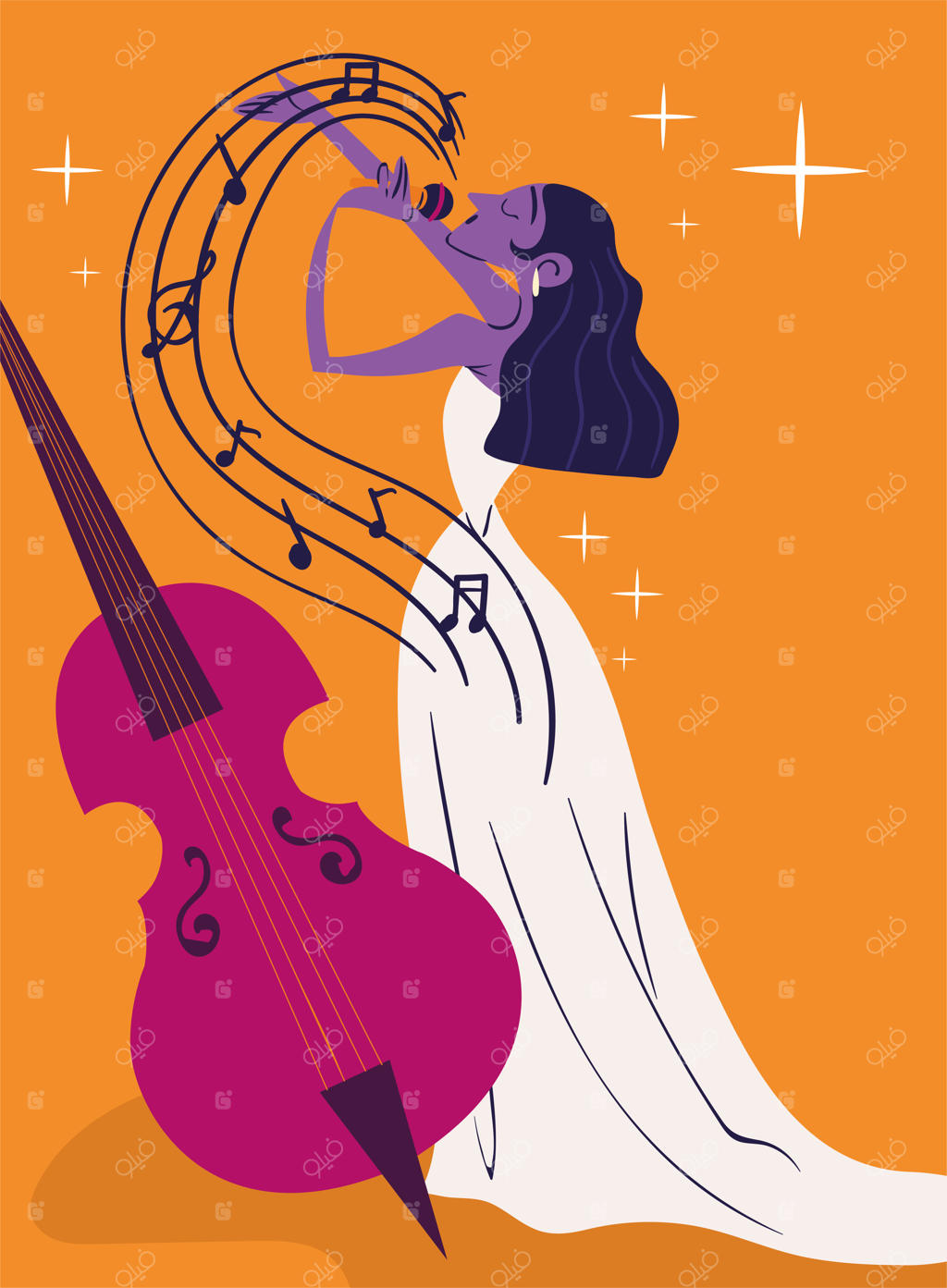 خواننده زن و نوازنده ویولنسل