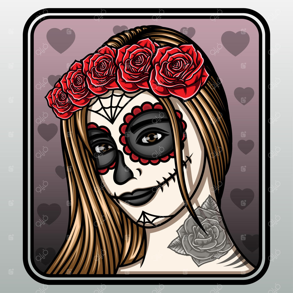 تصویر بانوی جمجمه قندی.