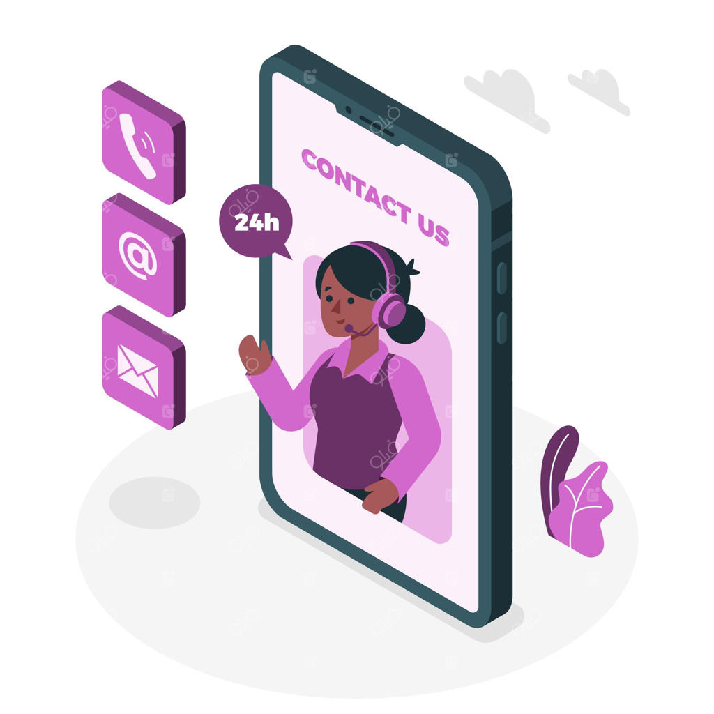 تصویرسازی مفهوم "تماس با ما"