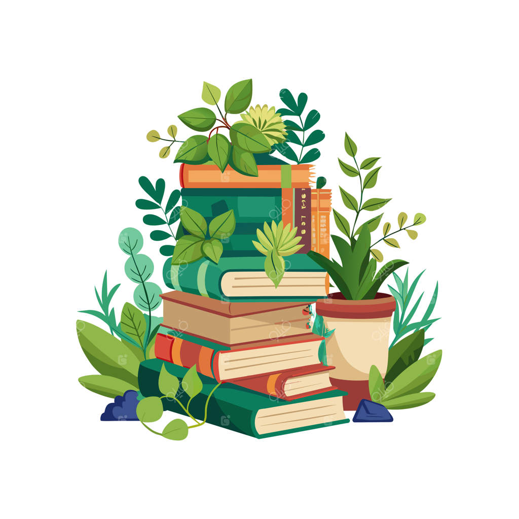 طرح مفهومی از تصویرسازی وکتوری انبوه کتاب‌ها