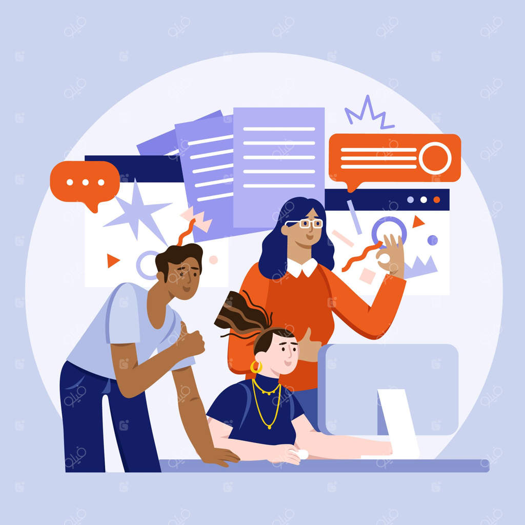 تصویرسازی مفهوم کار تیمی