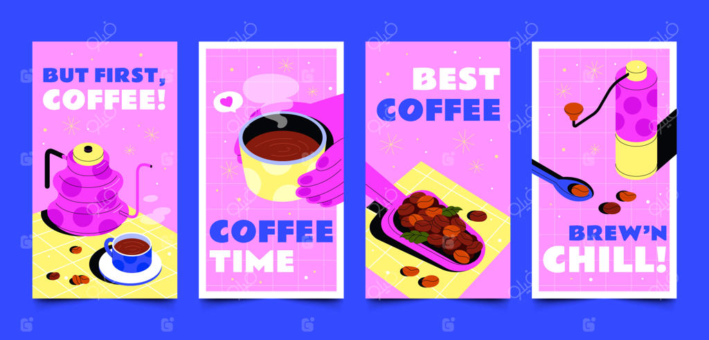 داستان‌های اینستاگرامی با تم قهوه