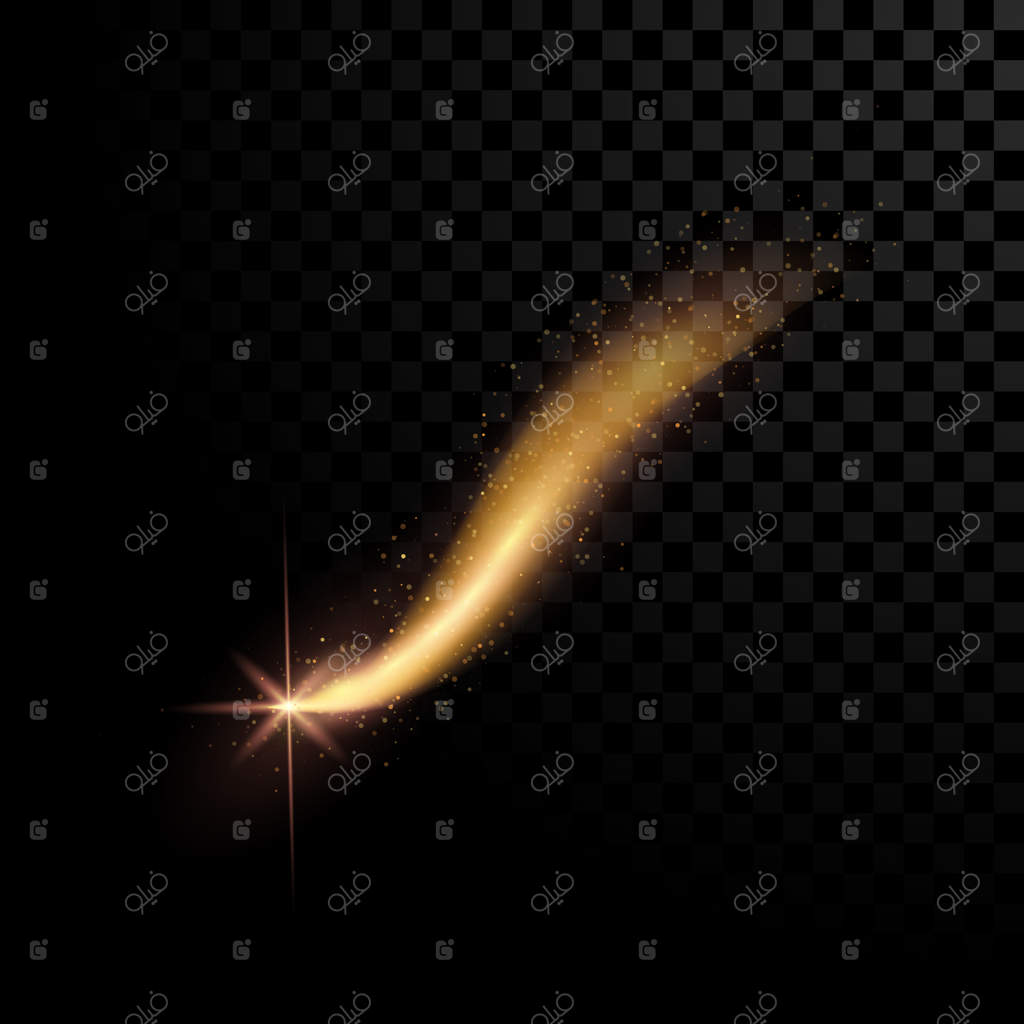 تصویرسازی برداری از نور سقوط ستاره