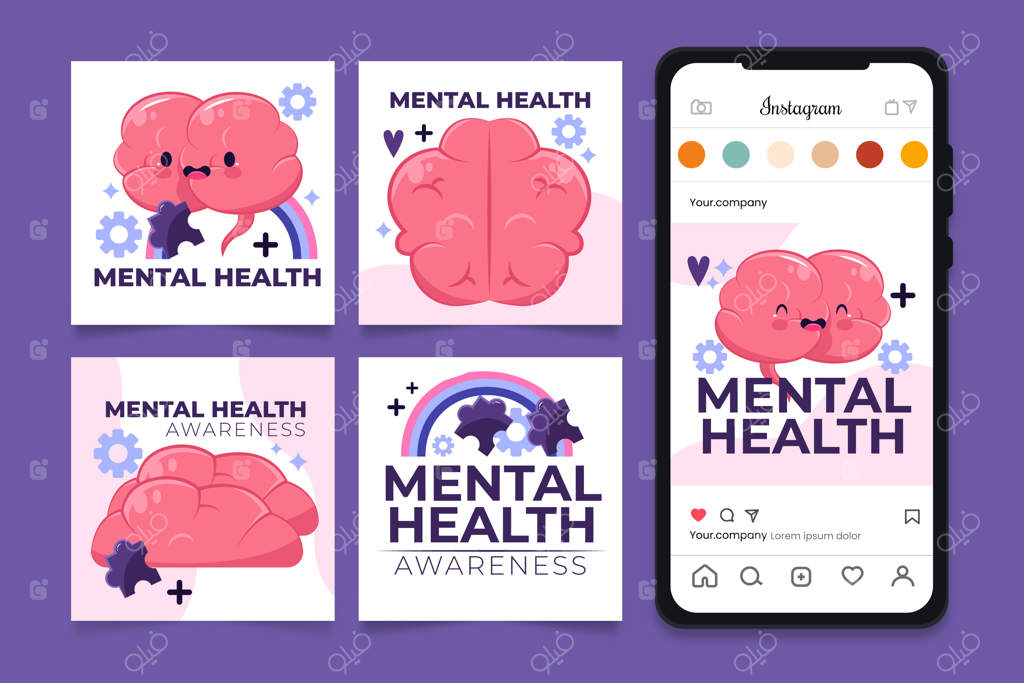 مجموعه پست‌های اینستاگرام برای روز جهانی سلامت روان در دنیای مجازی