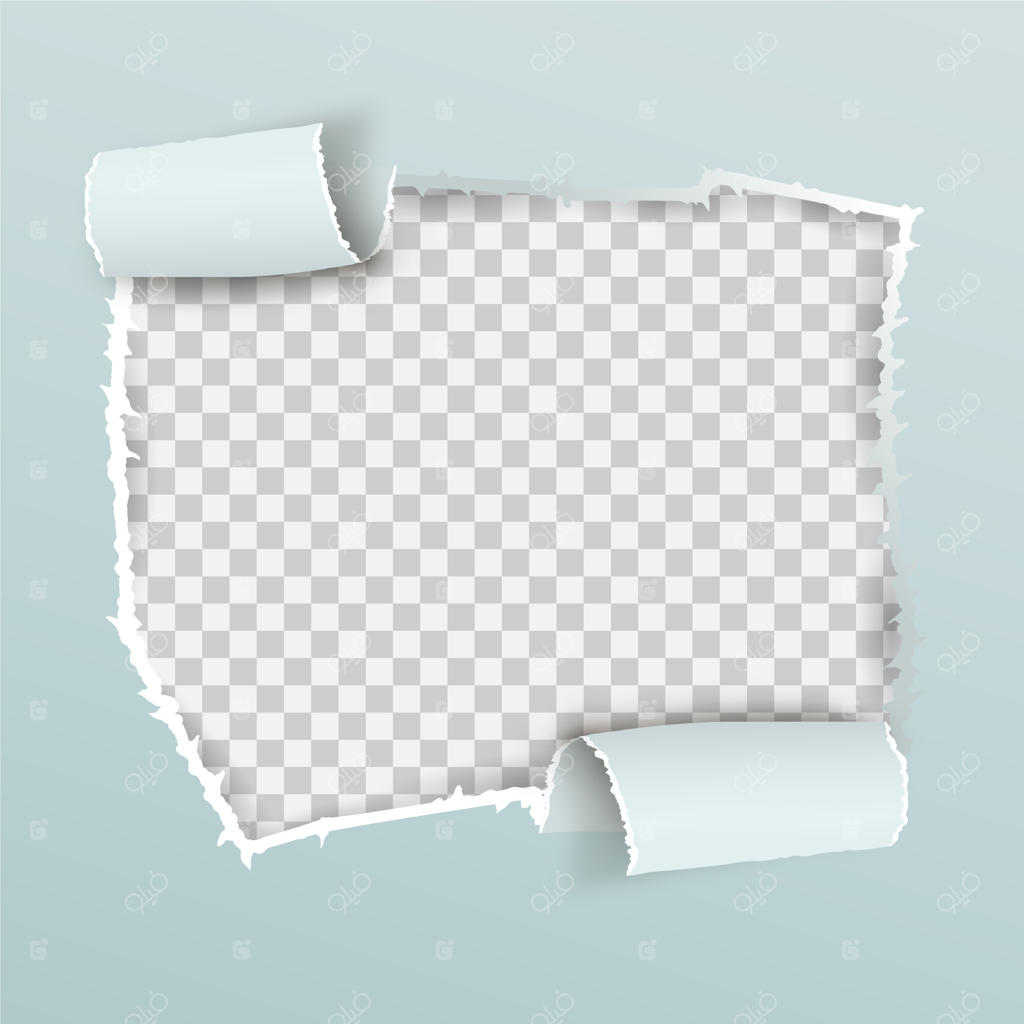 قاب کاغذی پاره شده واقع‌گرایانه