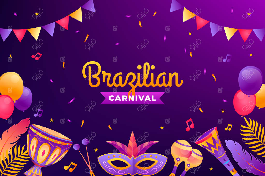 پس‌زمینه کارناوال برزیلی با طرح گرادینت