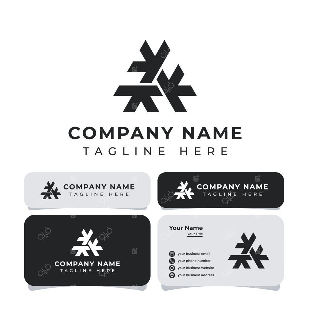 لوگوی دلتا با حروف KKK، مناسب هر نوع کسب‌وکار.