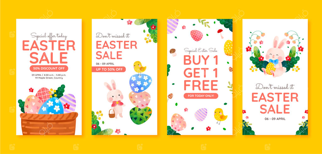 مجموعه استوری‌های اینستاگرام برای جشن عید پاک