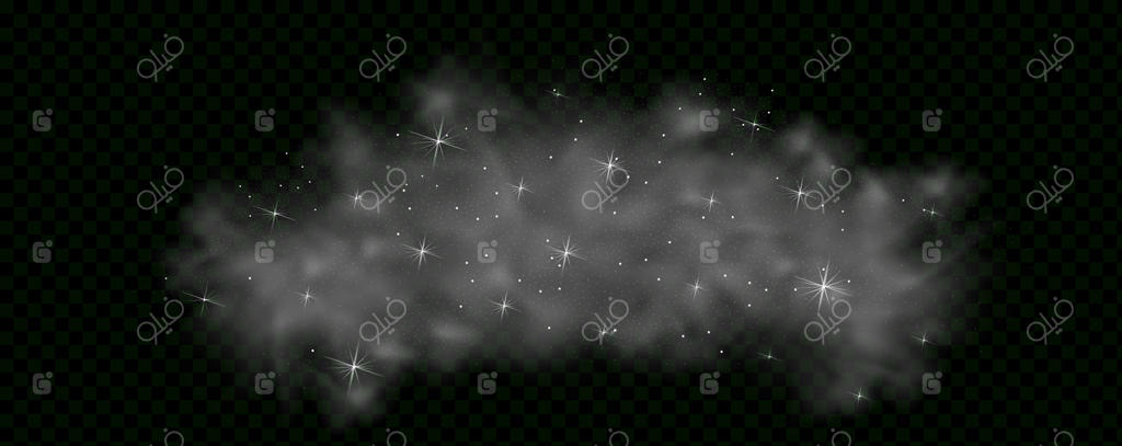 ابرهای سفید و پفکی در آسمانی پرستاره.