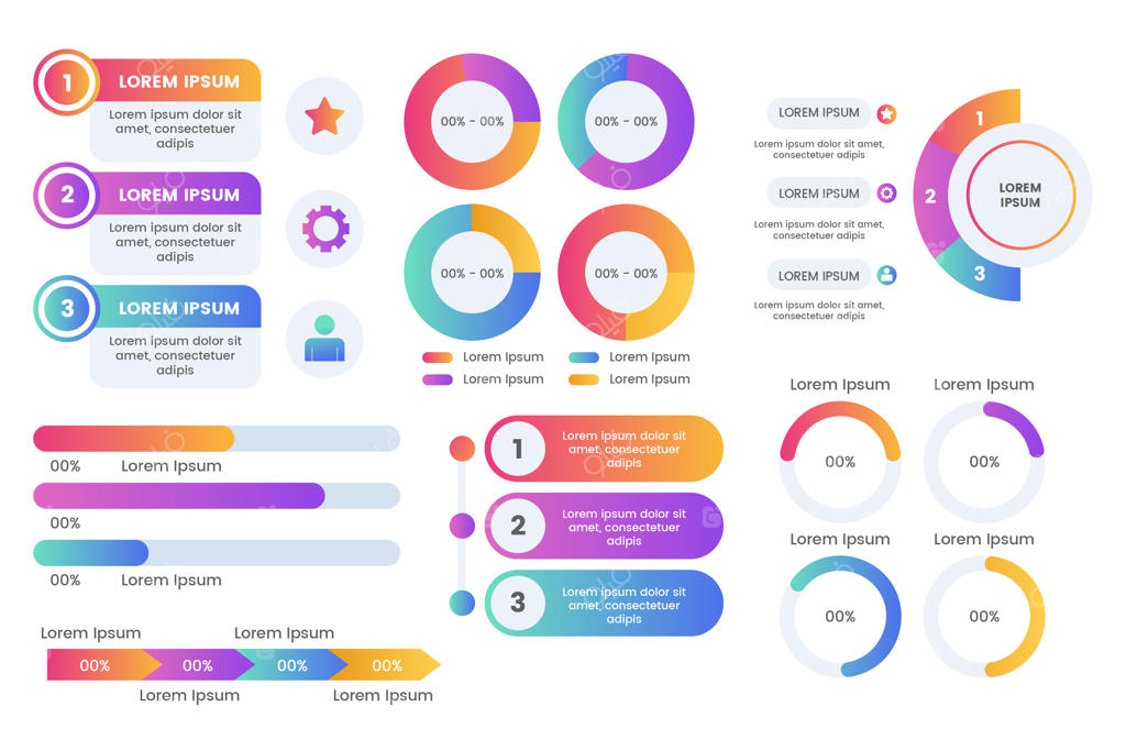 پک عناصر اینفوگرافیک