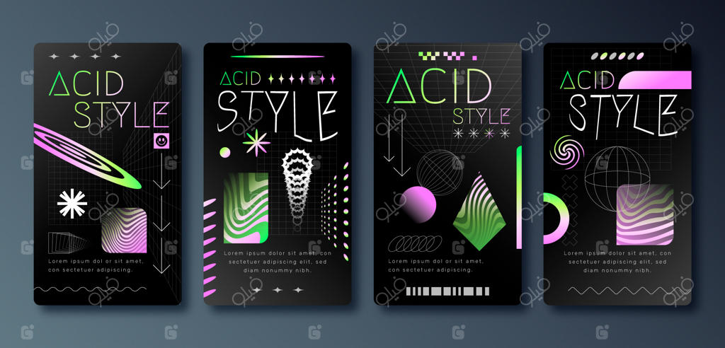 استوری‌های اینستاگرام با سبک گرادینت اسیدی