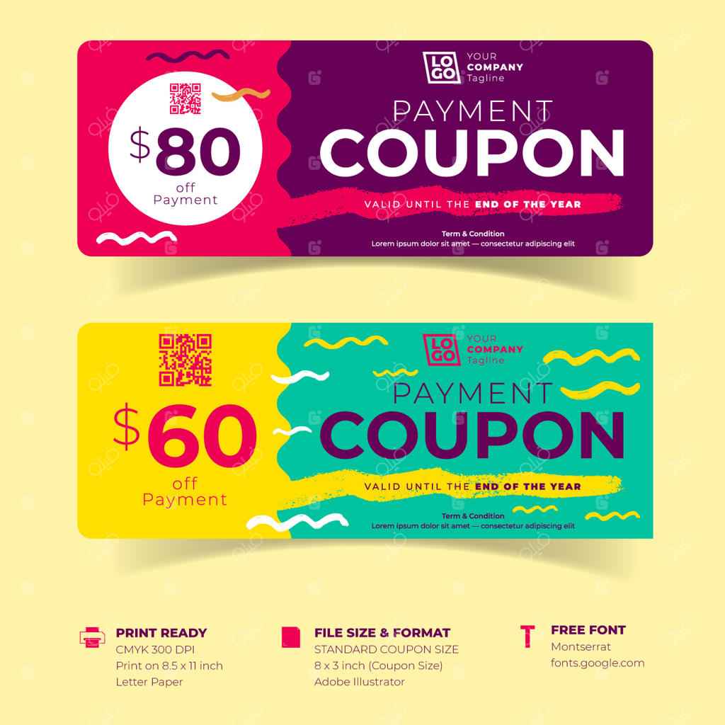 قالب‌های کوپن و کارت هدیه