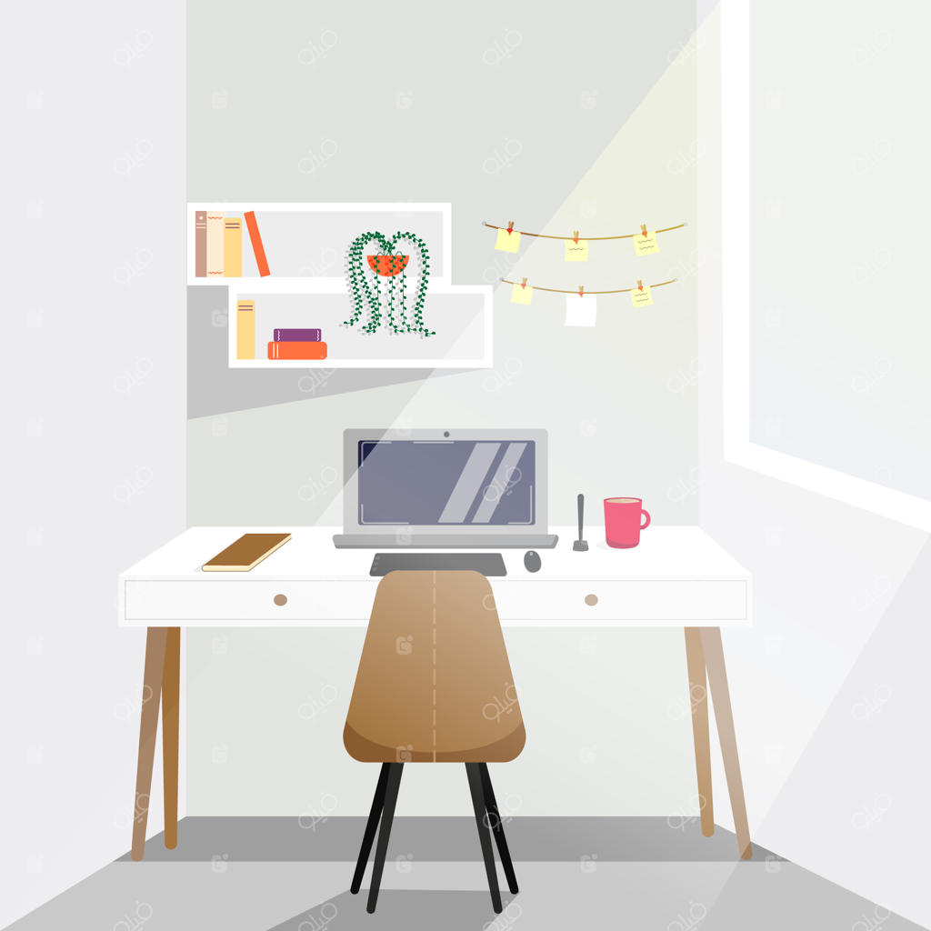 تصویرسازی وکتور محل کار