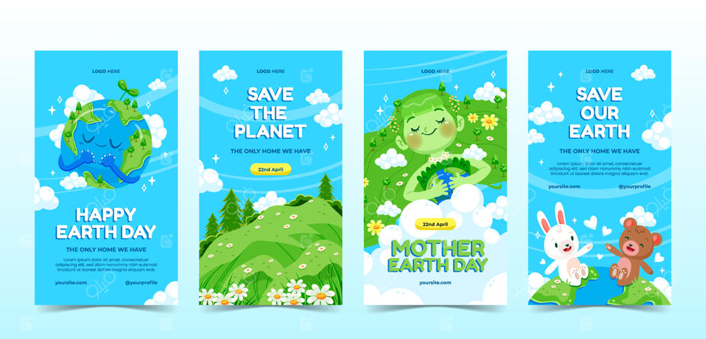 مجموعه استوری‌های اینستاگرام برای جشن روز زمین