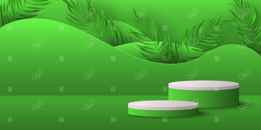 پایه استوایی با نمایش برگ نخل