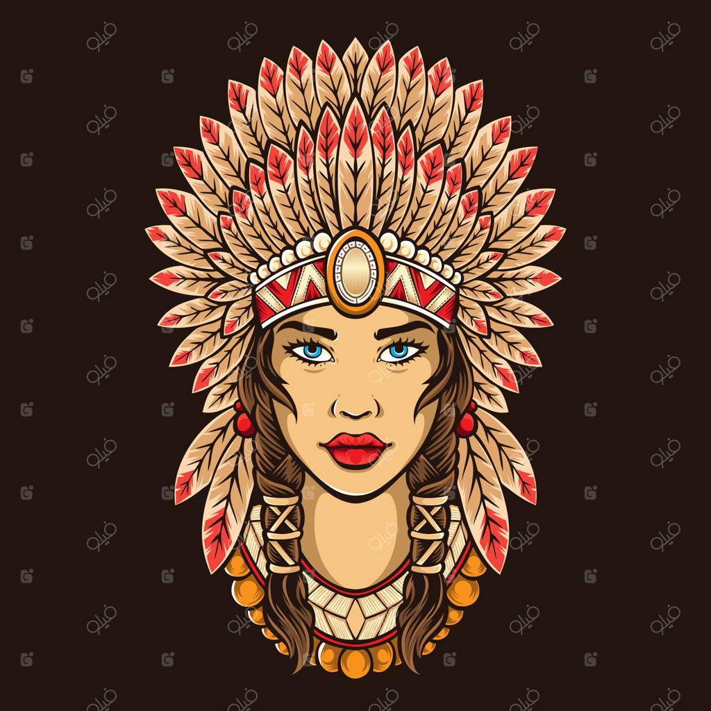 لوگوی کارتونی دختر هندی