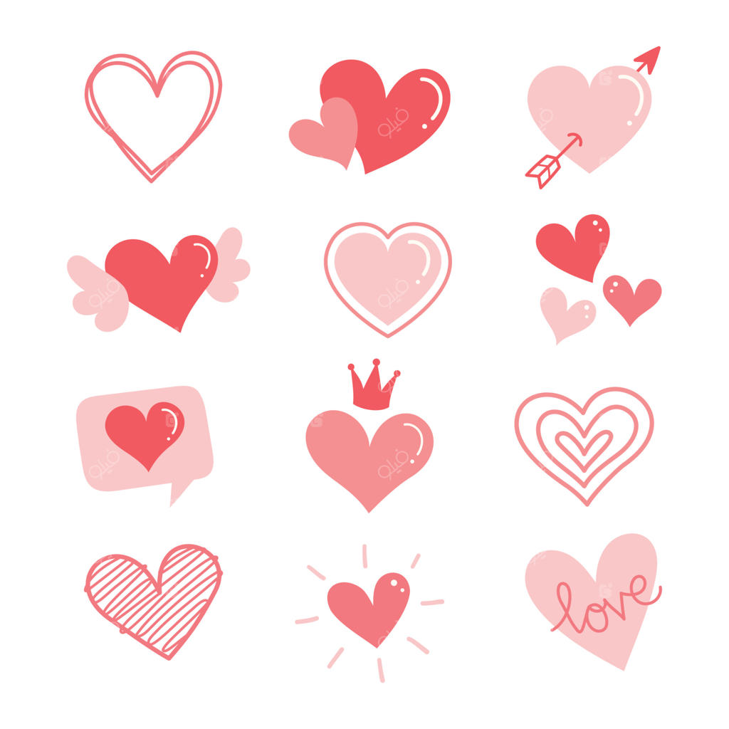 مجموعه قلب کارتونی