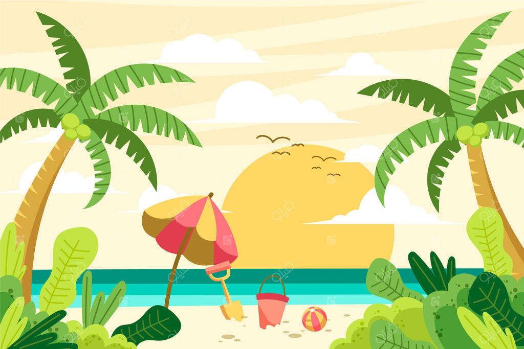 منظره تابستانی - پس‌زمینه‌ای برای زوم کردن