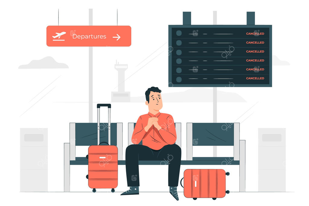 تصویرسازی مفهوم مسافر سرگردان