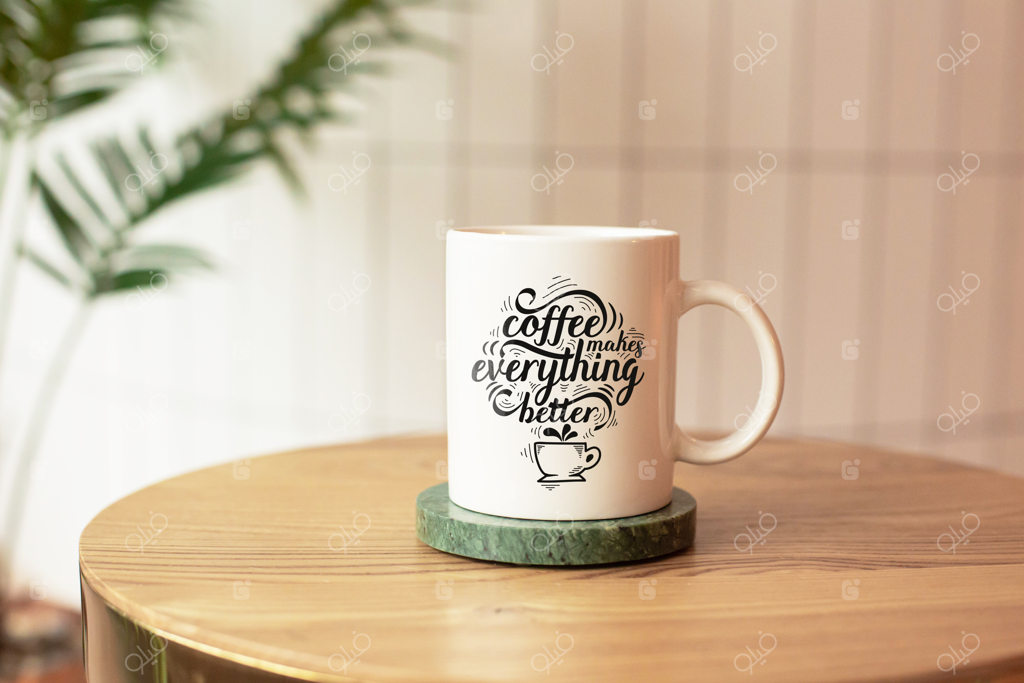 طرح لایه باز ماگ قهوه