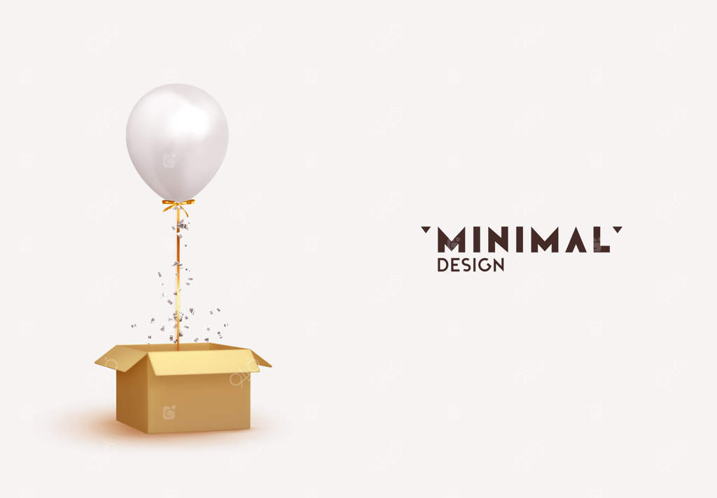 بادکنک سفید با جعبه و انفجار کاغذ رنگی. طراحی واقع‌گرایانه جعبه مقوایی باز، آزاد کردن بادکنک هلیومی. جشن تولد یا سالگرد مبارک. پوستر و بنر. شیء سه‌بعدی بادکنک وکتوری.