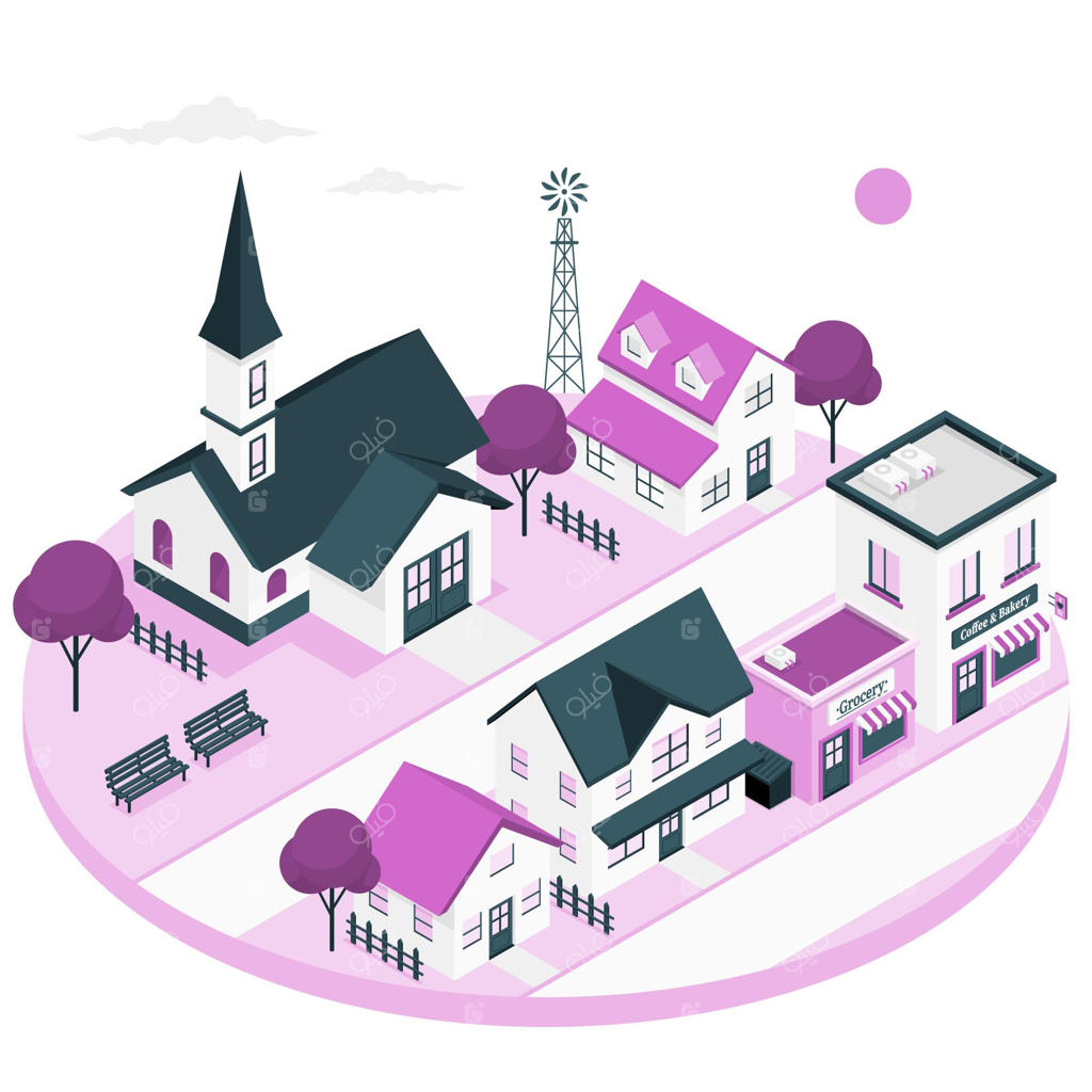 تصویرسازی مفهوم شهر کوچک