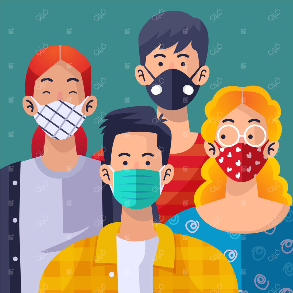 افراد با ماسک صورت