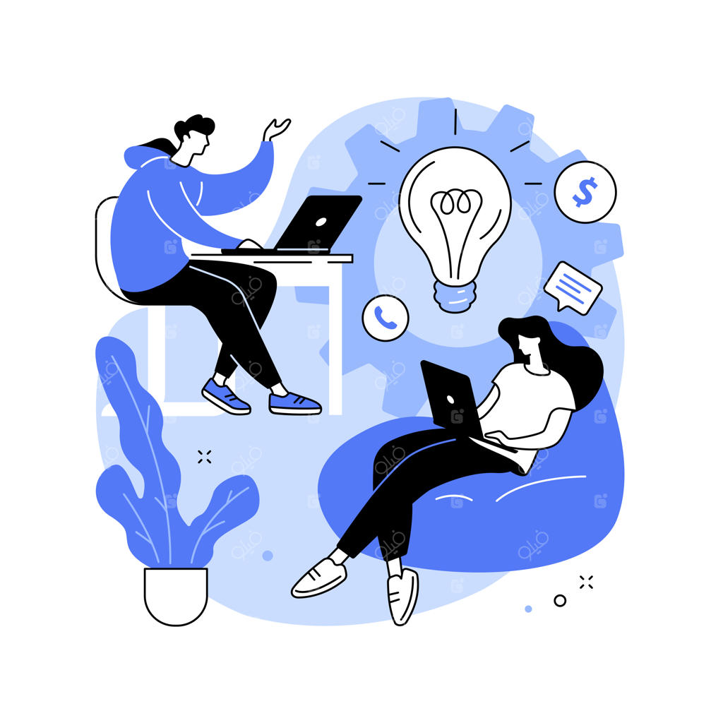 مرکز نوآوری و استارتاپ‌ها - تصویرسازی انتزاعی