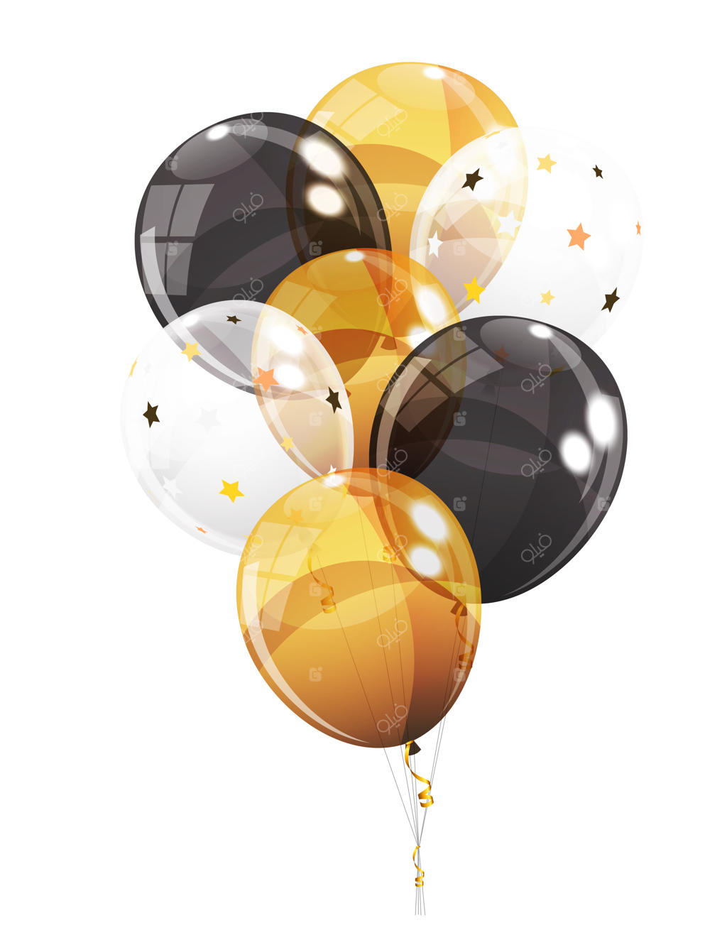 بادکنک‌های هلیومی براق جدا شده