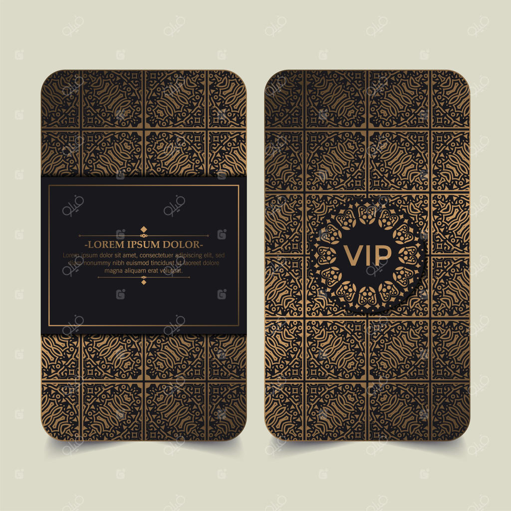 کارت لوکس VIP با طرح بافت زینتی